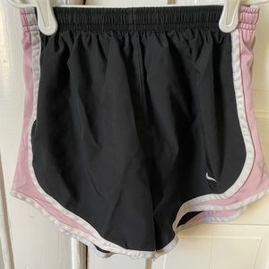black and pink nike shorts